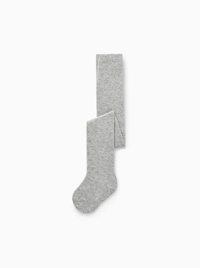 Collant en Coton Extensible Gris clair - Kiabi