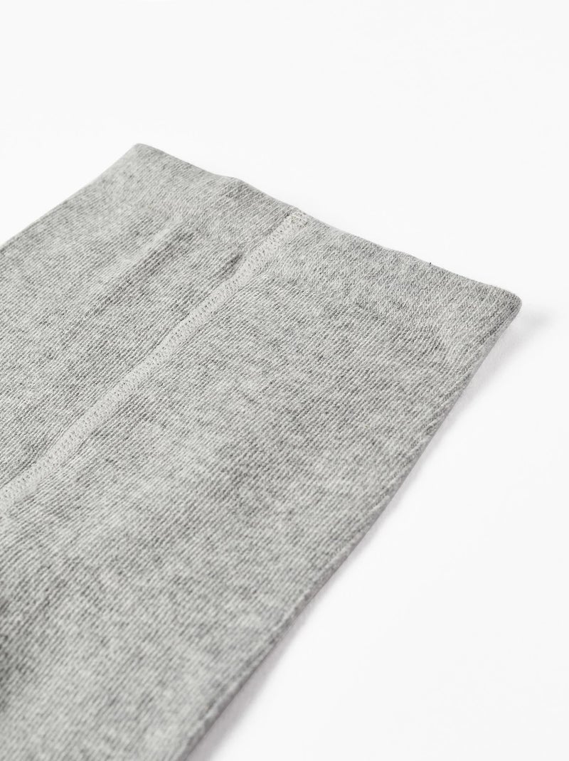 Collant en Coton Extensible Gris clair - Kiabi