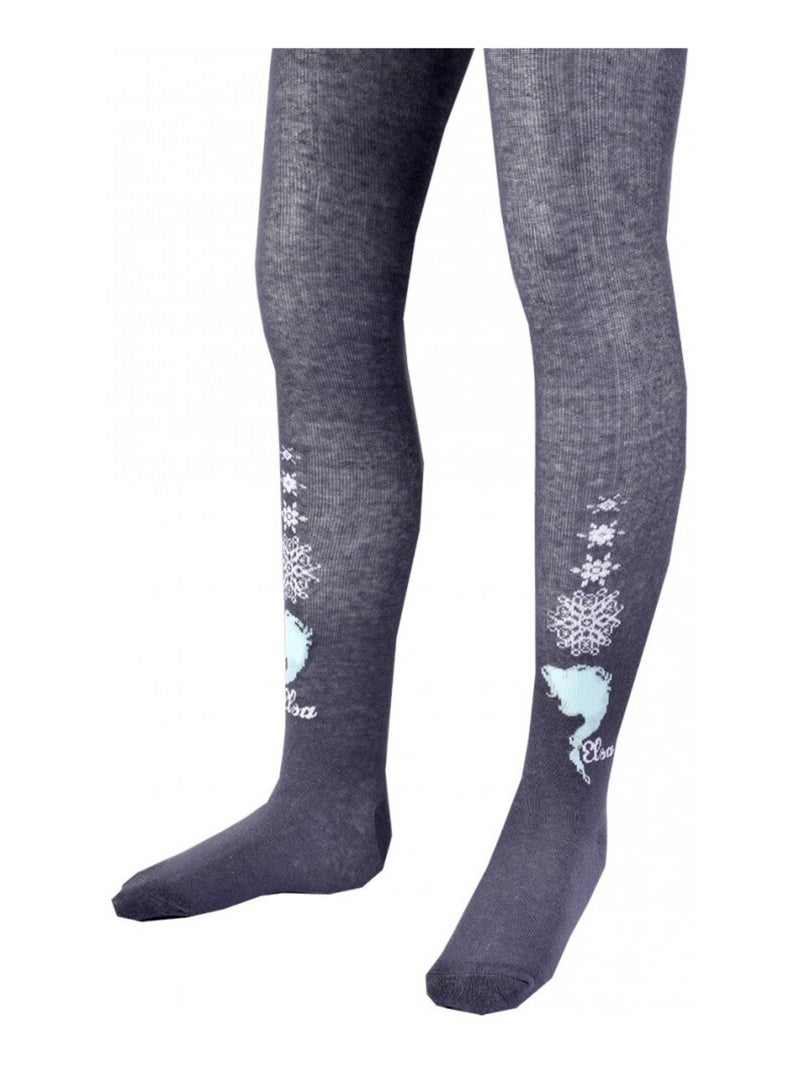 Collant Enfant LA REINE DES NEIGES - Pack de 2 gris anthracite - Kiabi