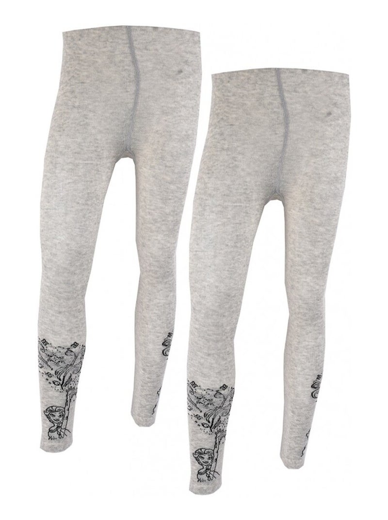Collant Enfant LA REINE DES NEIGES - Pack de 2 Gris - Kiabi