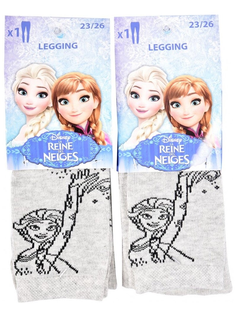 Collant Enfant LA REINE DES NEIGES - Pack de 2 Gris - Kiabi
