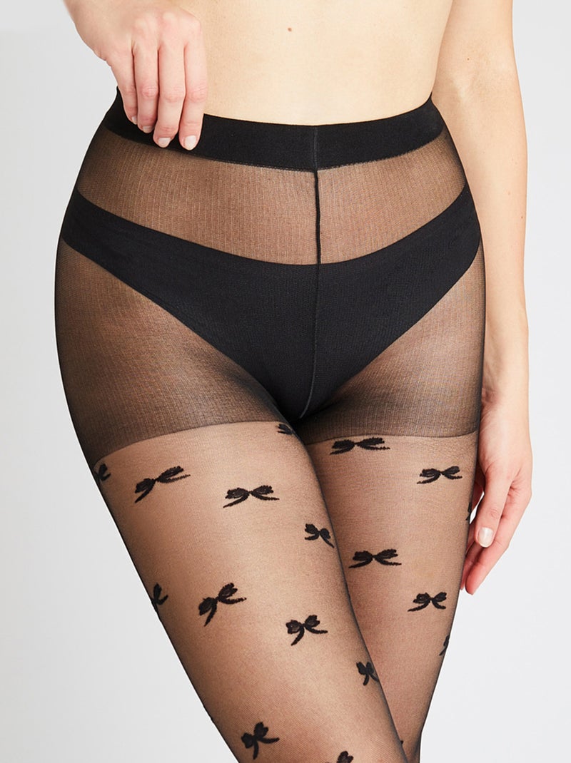 Collant fantaisie 20 deniers Craquante - RougeGorge Lingerie Noir - Kiabi
