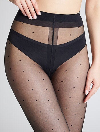 Collant fantaisie 20 deniers Felicie - RougeGorge Lingerie