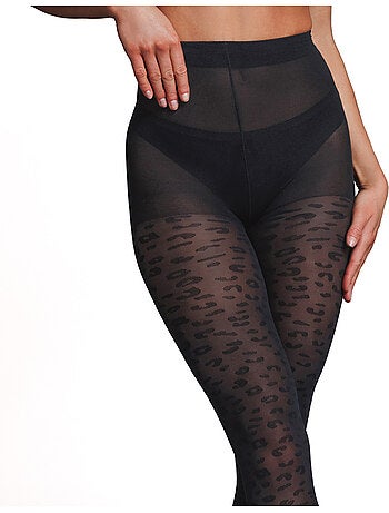 Collant fantaisie 20 deniers jaguar - rougegorge lingerie