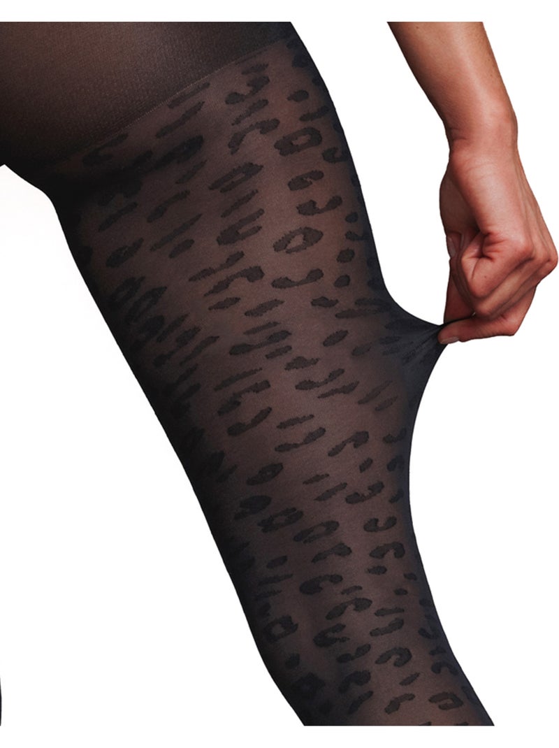 Collant fantaisie 20 deniers jaguar - rougegorge lingerie Noir - Kiabi