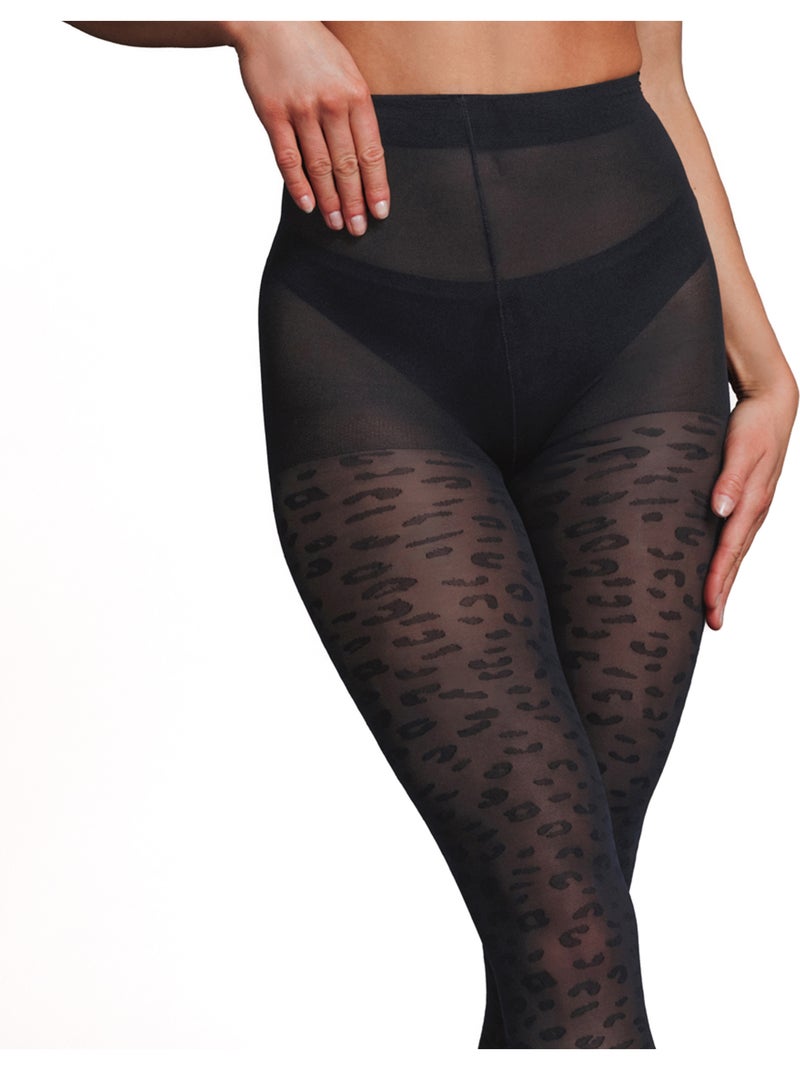 Collant fantaisie 20 deniers jaguar - rougegorge lingerie Noir - Kiabi