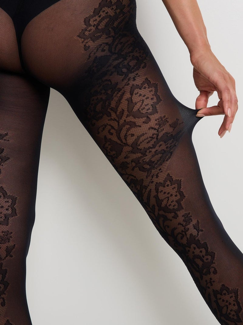 Collant fantaisie 30 deniers Calla - RougeGorge Lingerie Noir - Kiabi