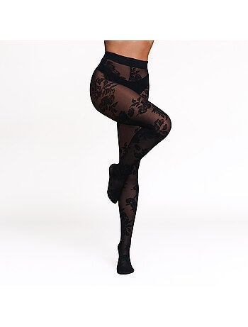 Collant fantaisie 30 deniers jasmin - rougegorge lingerie