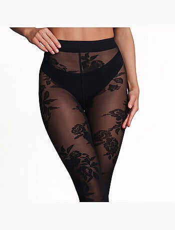 Collant fantaisie 30 deniers jasmin - rougegorge lingerie