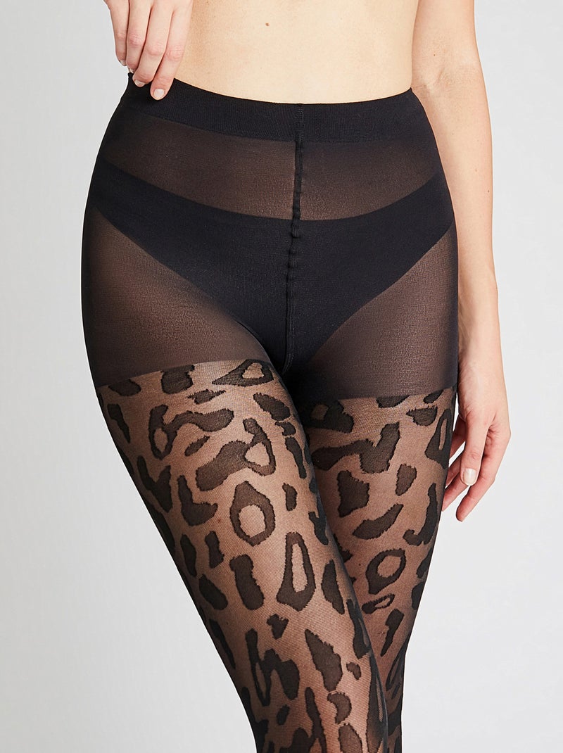 Collant fantaisie 40 deniers Caline - RougeGorge Lingerie Noir - Kiabi