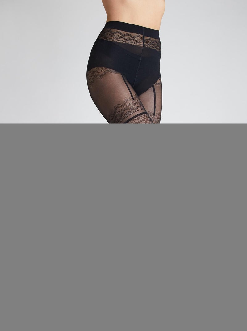 Collant fantaisie 40 deniers Felicita - RougeGorge Lingerie Noir - Kiabi