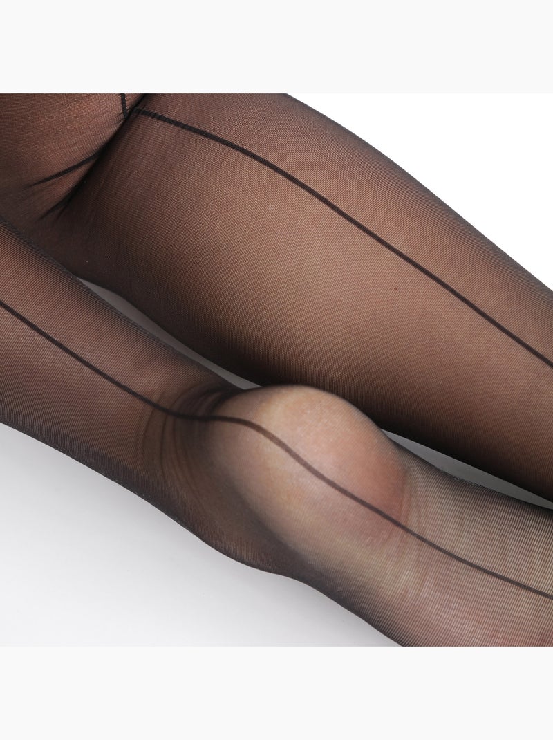 Collant fantaisie Couture Noir - Kiabi