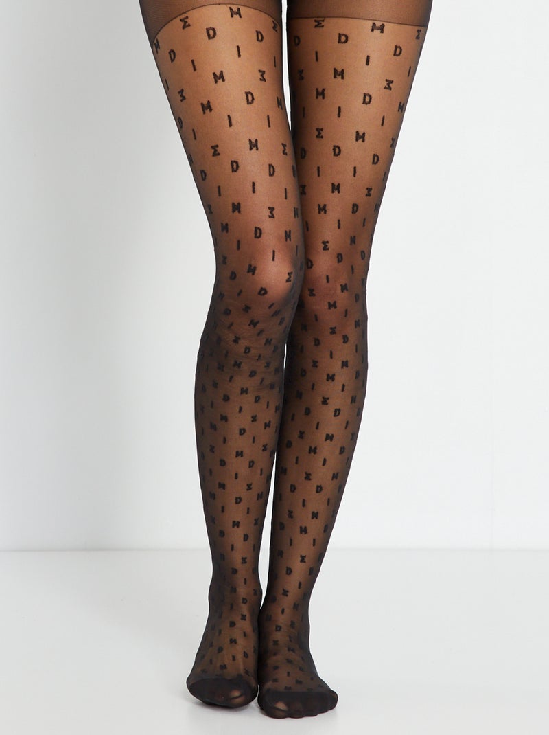 Collant fantaisie 'DIM' noir - Kiabi