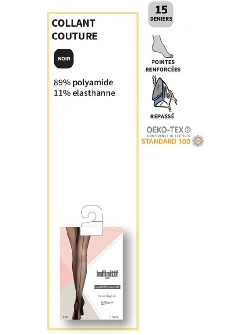 Collant Femme Confort et Qualité INFINITIF - Pack de 3 Multicolore - Kiabi