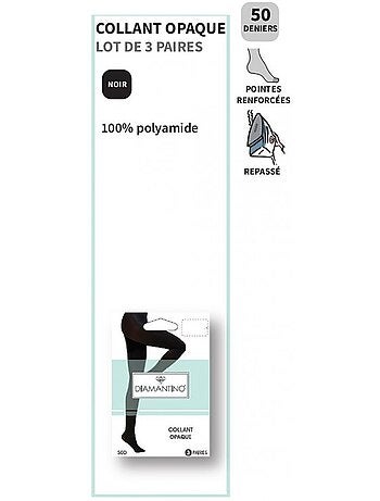 Collant Femme Confort et Résistance DIAMANTINO - Pack de 3