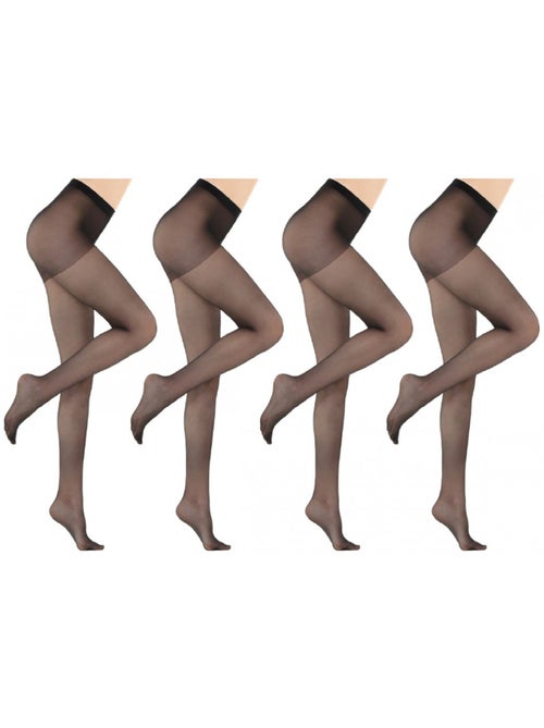 Collant Femme Confort et Résistance DIAMANTINO - Pack de 4 - Kiabi Collant Femme Confort et Résistance DIAMANTINO - Pack de 4 - Kiabi