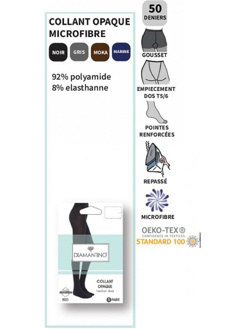 Collant Femme Confort et Résistance DIAMANTINO Noir - Kiabi