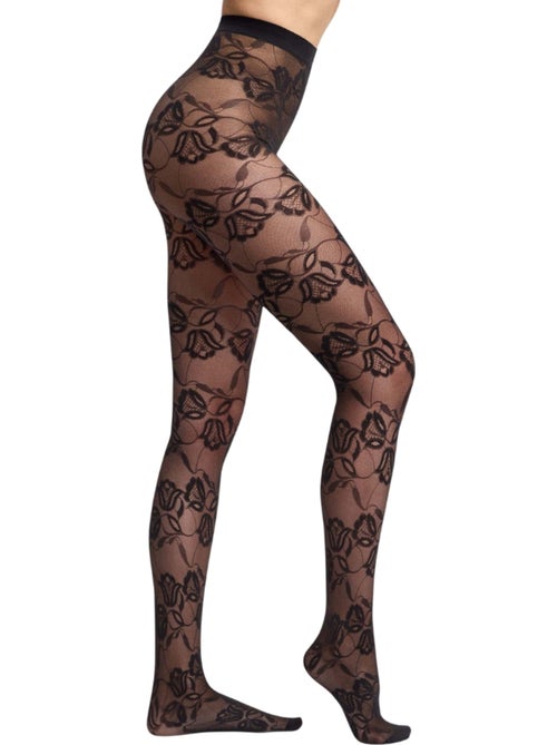 Collant floral velours Style - Kiabi