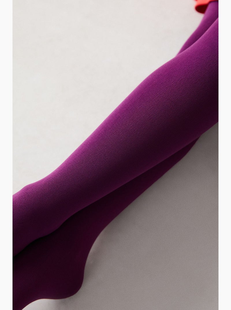 Collant gainant enfant penti Violet - Kiabi