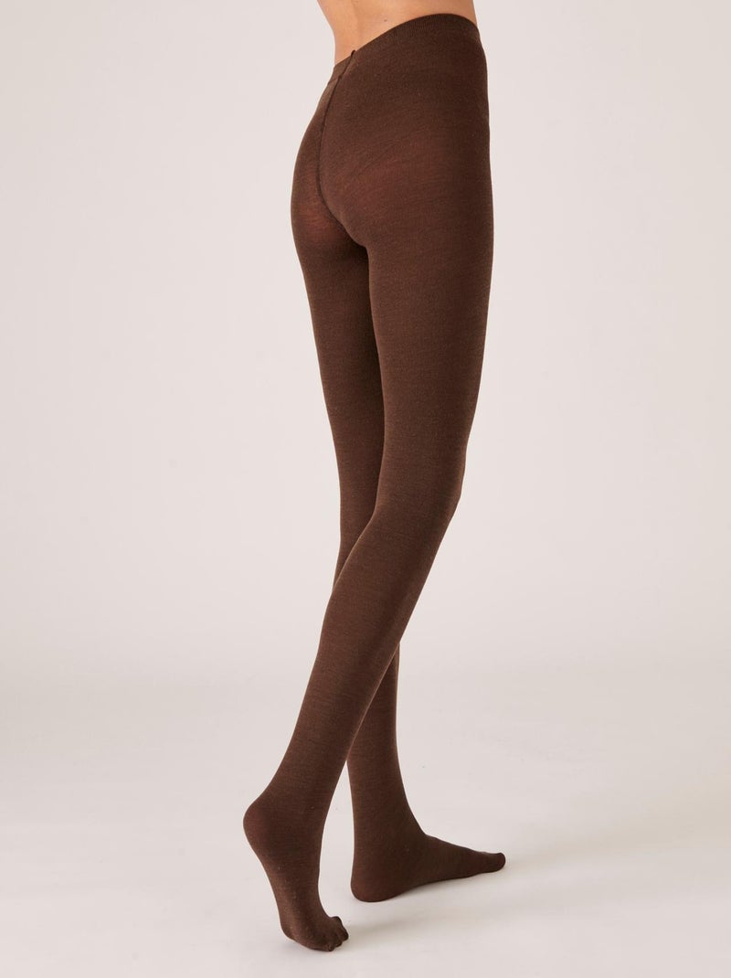 Collant mélange laine mérinos et Thermolactyl 195D - Damart Marron - Kiabi