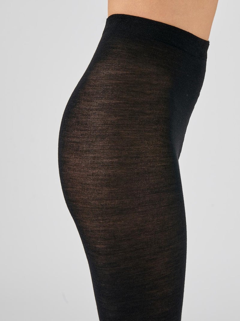 Collant mélange laine mérinos et Thermolactyl 195D - Damart Noir - Kiabi
