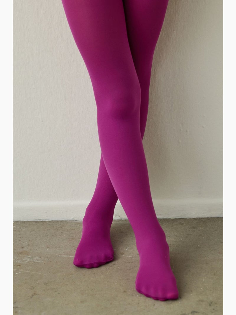 Collant micro enfant penti Magenta - Kiabi