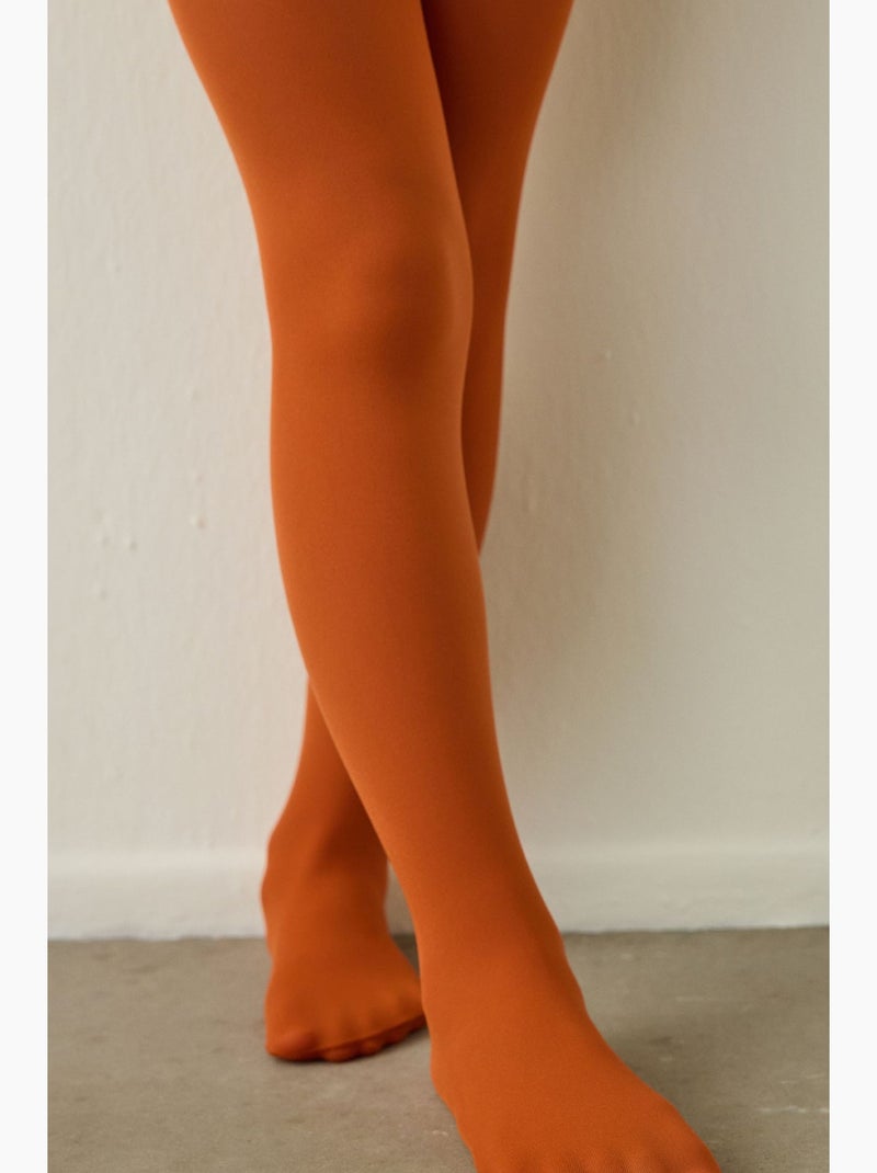 Collant micro enfant penti Orange - Kiabi
