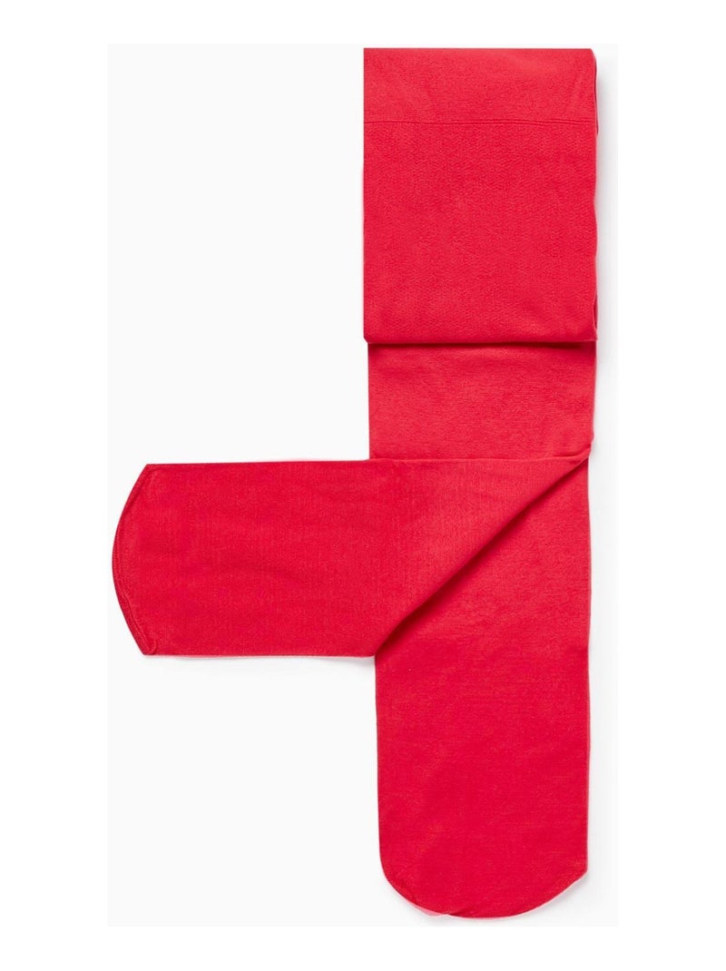 Collant Microfibre Fille   ESSENTIALS LINE Rouge - Kiabi