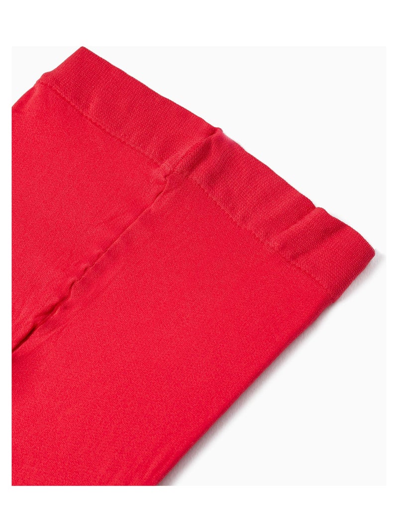 Collant Microfibre Fille   ESSENTIALS LINE Rouge - Kiabi
