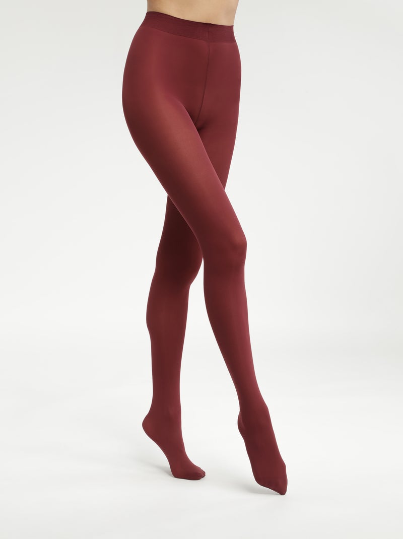 Collant opaque velouté 50D Style Rouge foncé - Kiabi