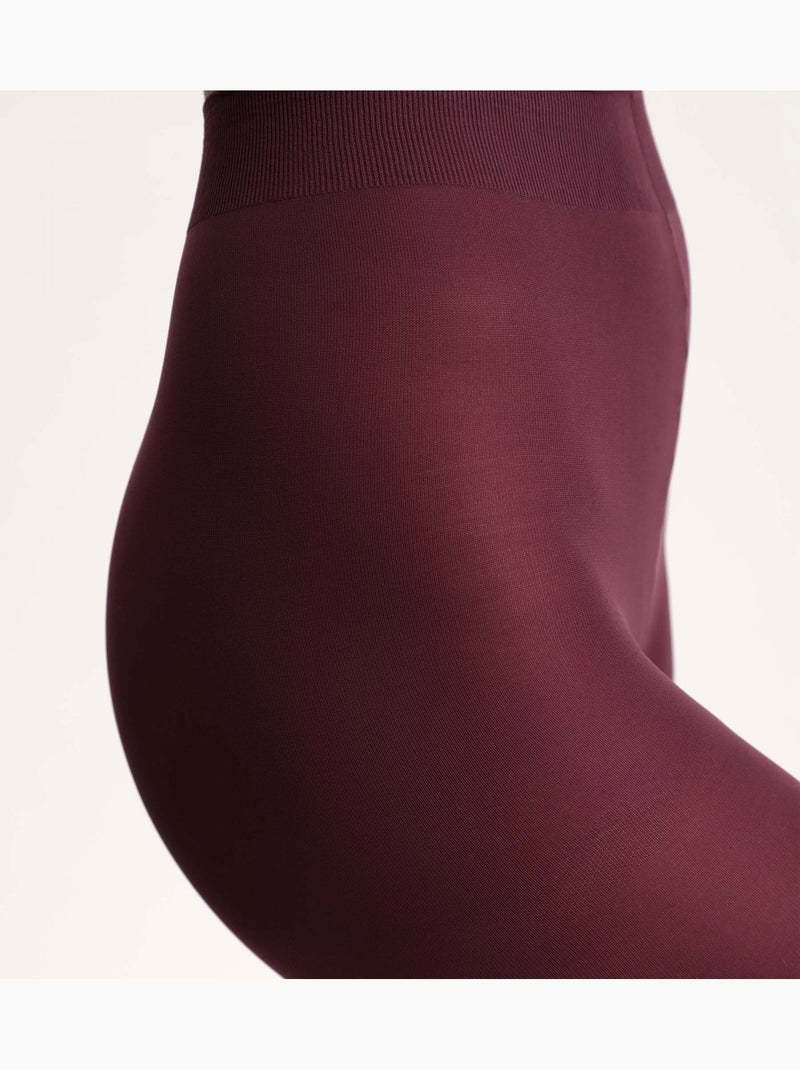 Collant opaque velouté 50D Style Violet figue - Kiabi