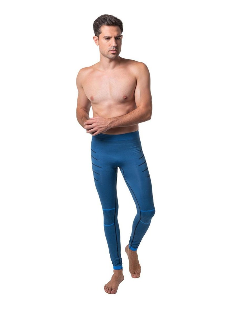 Collant Running Homme Polypropylène, Acro Bleu azur - Kiabi