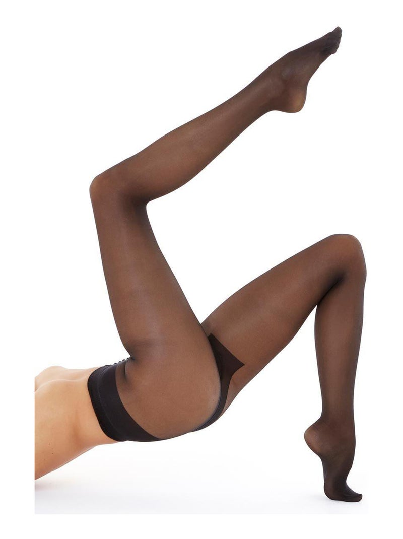 Collant sculptant anti-fatique 40 deniers ACTIV - Pomm'Poire Noir - Kiabi