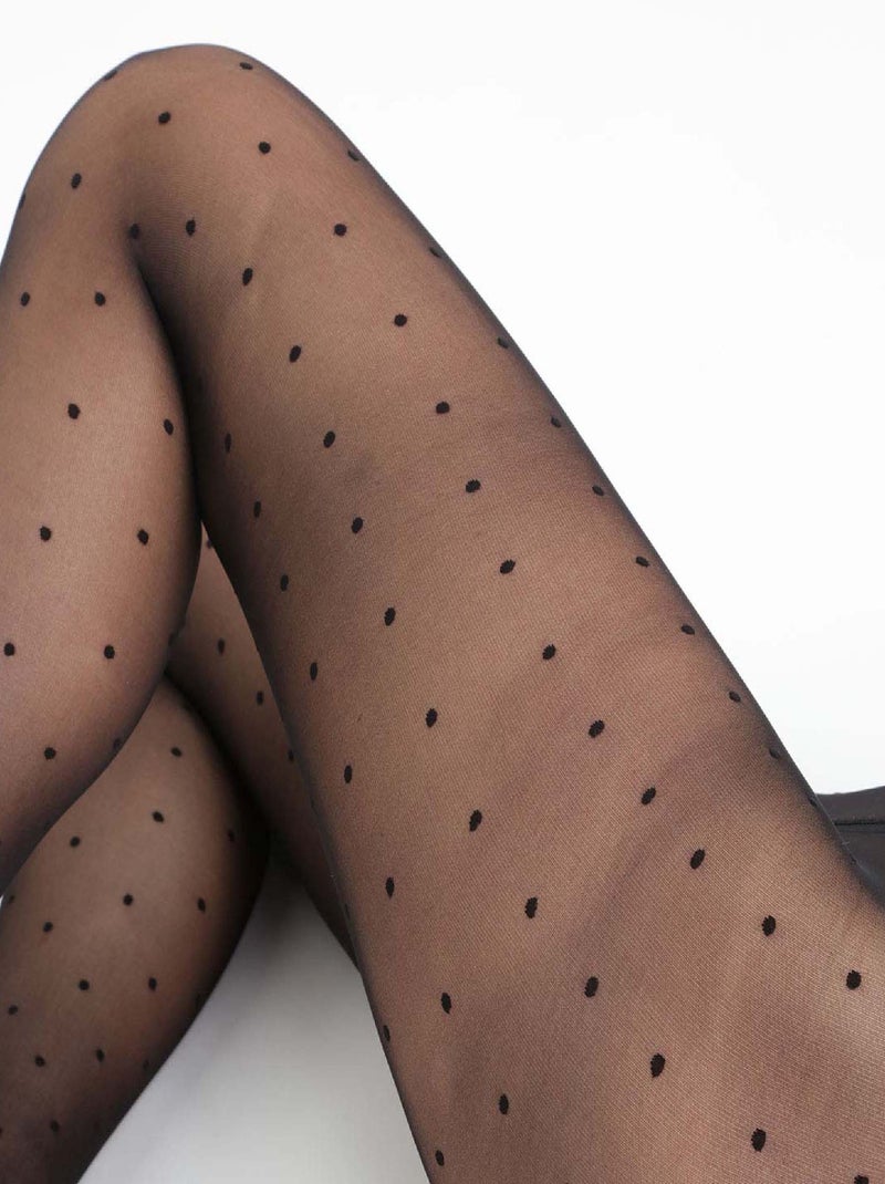 Collant transparent 12D Siganture Noir - Kiabi