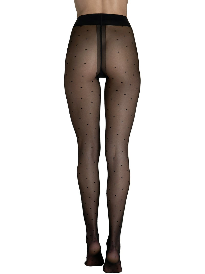 Collants 20 DEN à pois Fashion Dots noir Noir - Kiabi