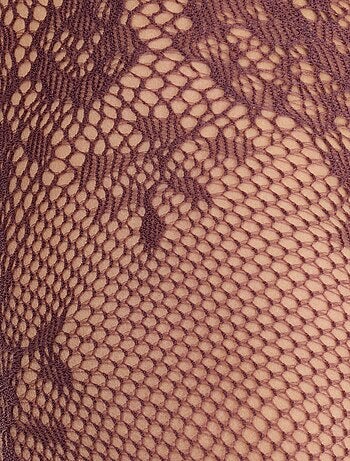 Collants à fleurs effet dentelle