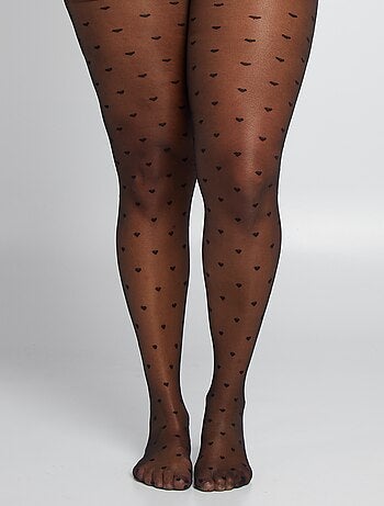 Collants à motifs cœurs