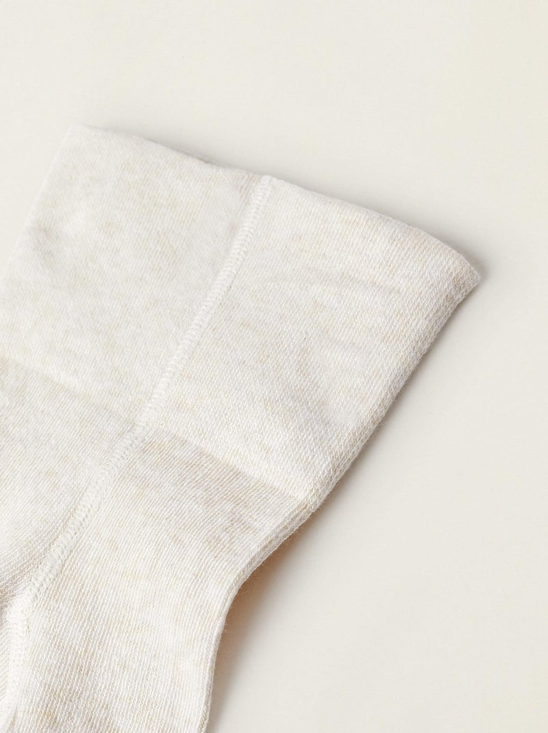 Collants à taille haute en maille beige pour nouveau-nés Beige clair - Kiabi