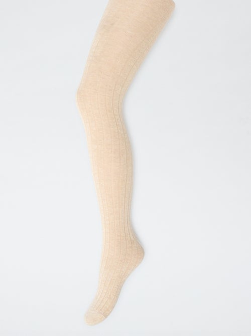 Collants chauds en maille côtelée - Lot de 2 - Kiabi