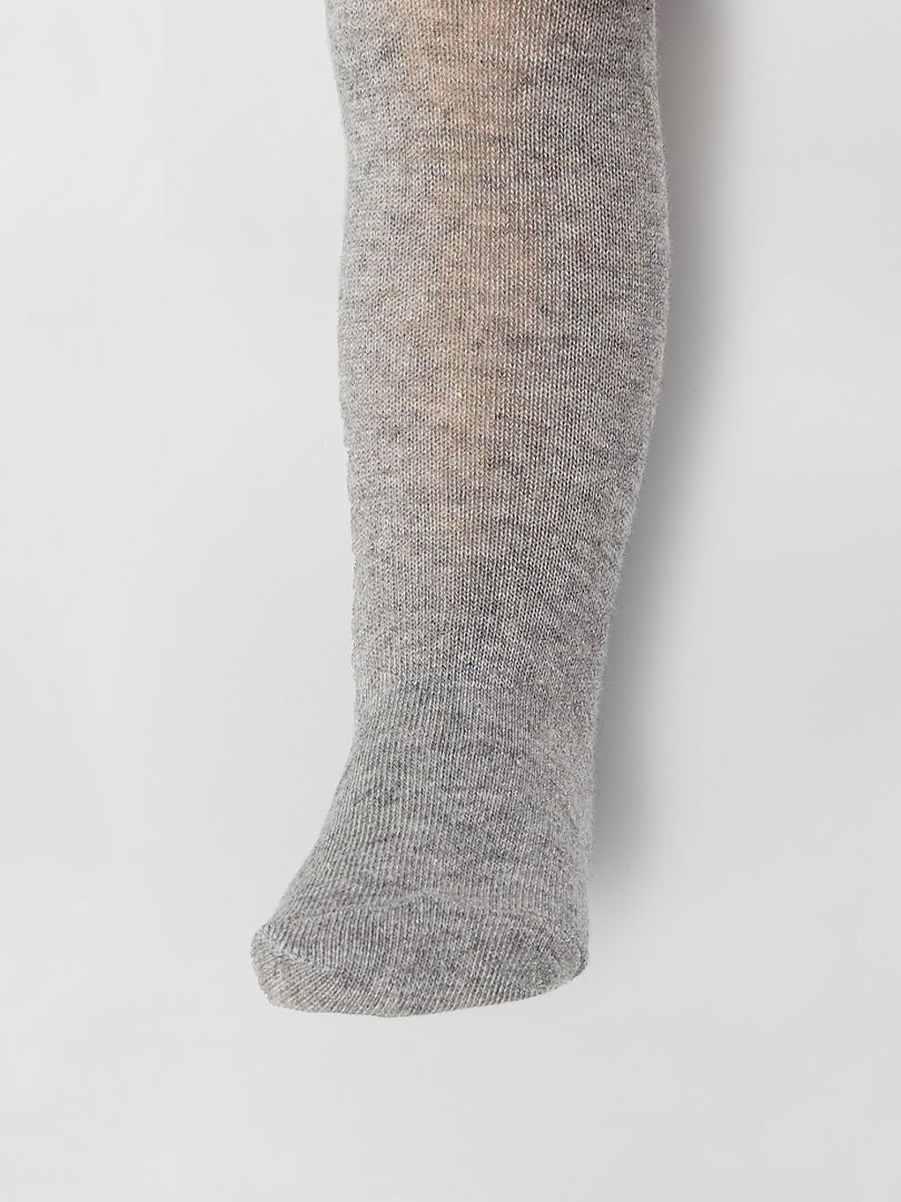 Collants chauds gris - Kiabi