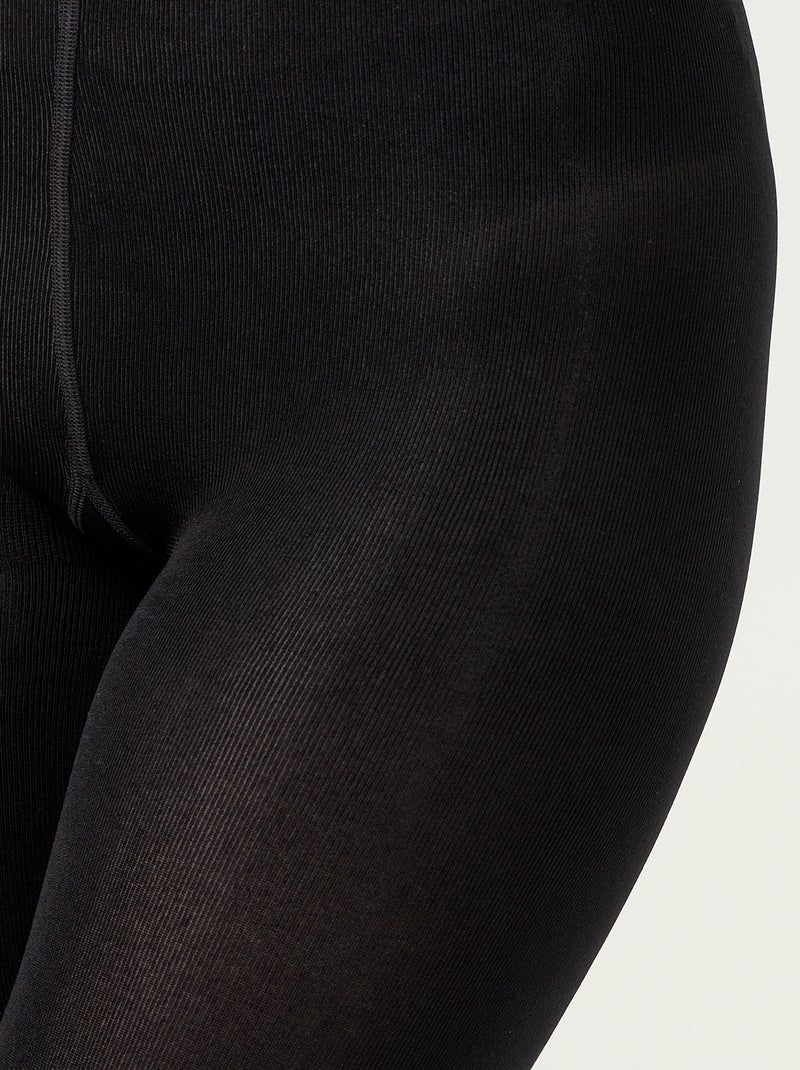 Collants chauds intérieur polaire Noir - Kiabi
