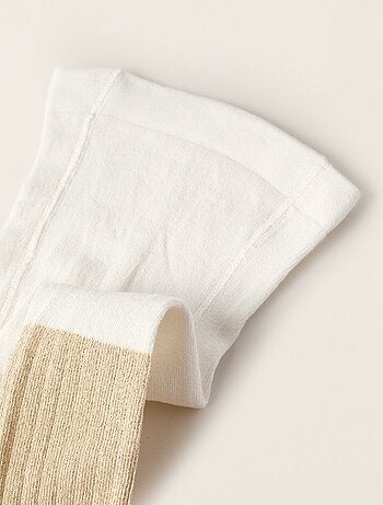 Collants Côtelés avec Fils de Lurex