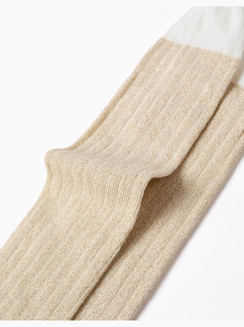 Collants côtelés avec fils de lurex - Kiabi