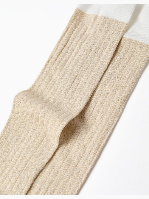 Collants côtelés avec fils de lurex - Kiabi