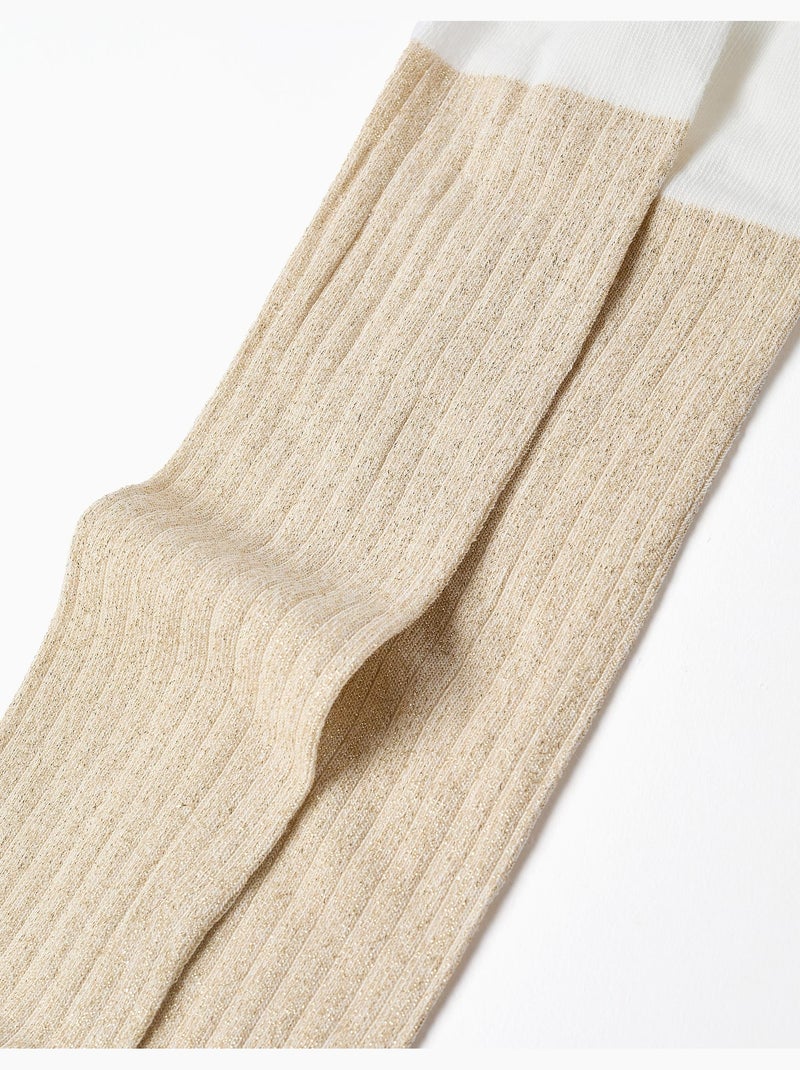 Collants côtelés avec fils de lurex Doré/or - Kiabi