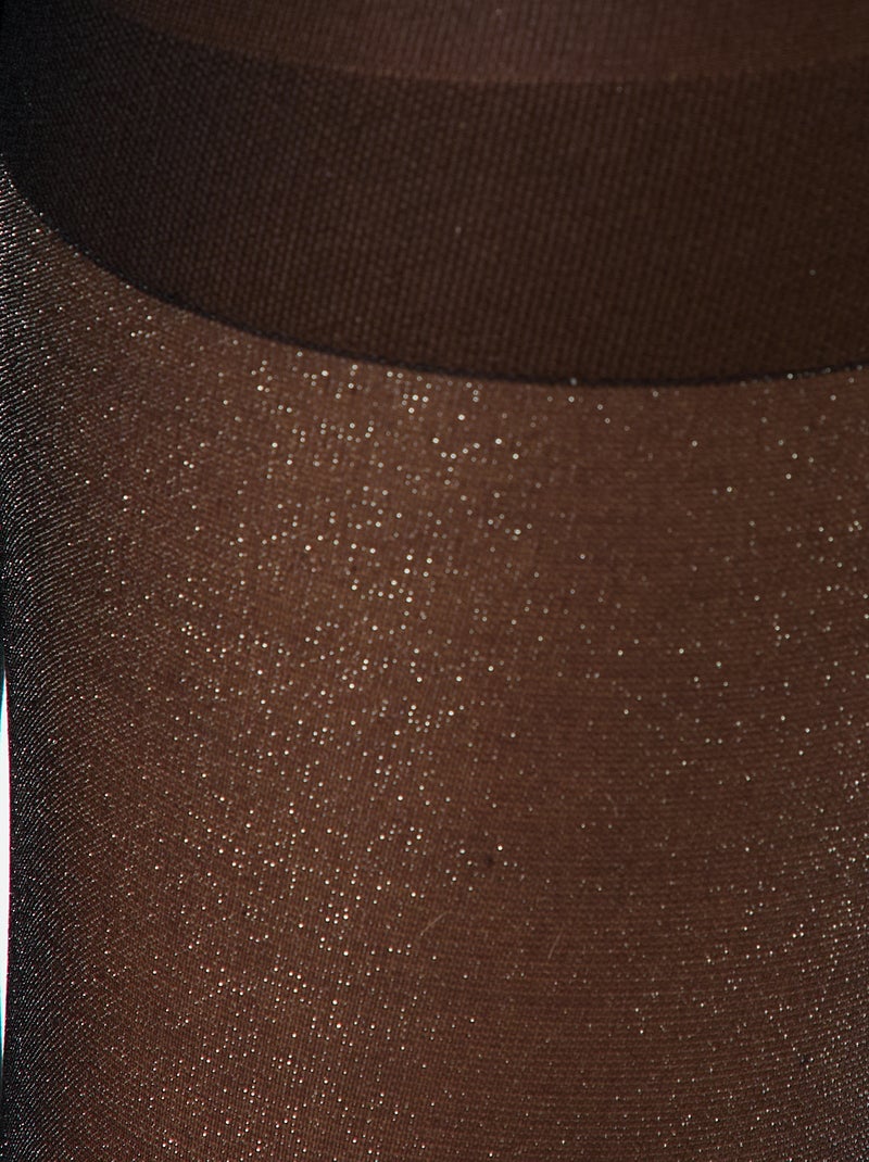 Collants Noirs Brillants Dolcis 10 Deniers - Taille Small - Occasion (peuvent Présenter Des Signes D'usure)