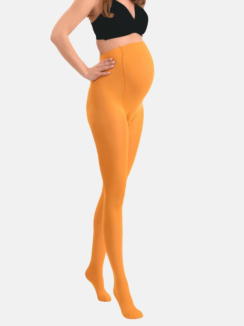 Collants de grossesse opaques confortables 60den (Mamsy) Jaune - Kiabi