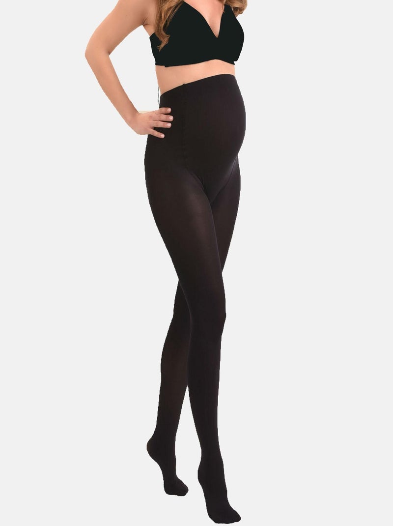 Collants de grossesse opaques confortables 60den (Mamsy) Noir - Kiabi