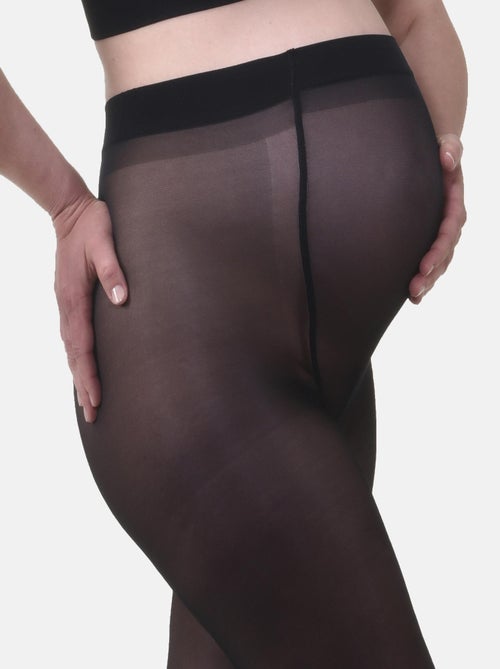 Collants de grossesse transparant confortables 20den  avec motif de couture inverse (Mamsy) - Kiabi