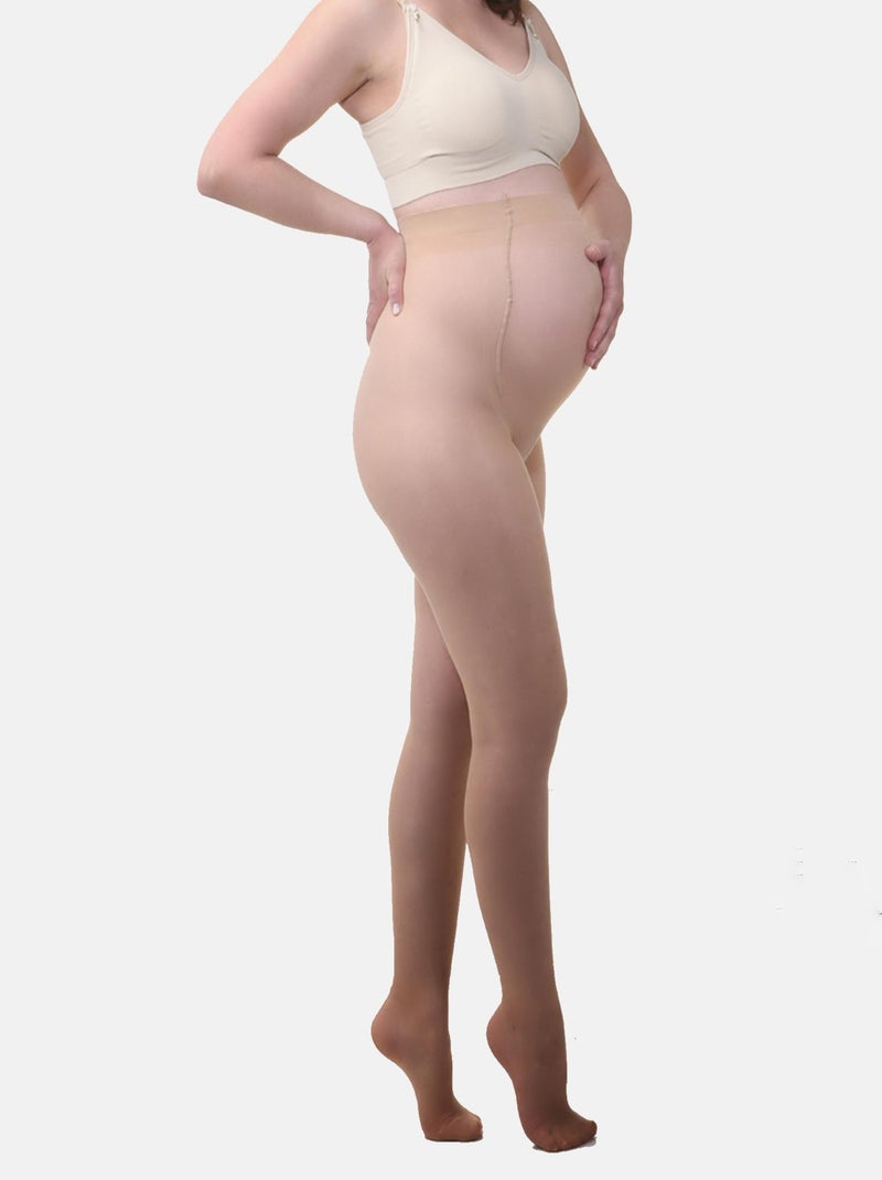 Collants de grossesse transparant confortables 20den (Mamsy) Beige - Kiabi